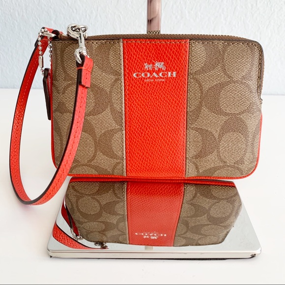 Coach Handbags - Coach Wristlet Signature C Coated Canvas